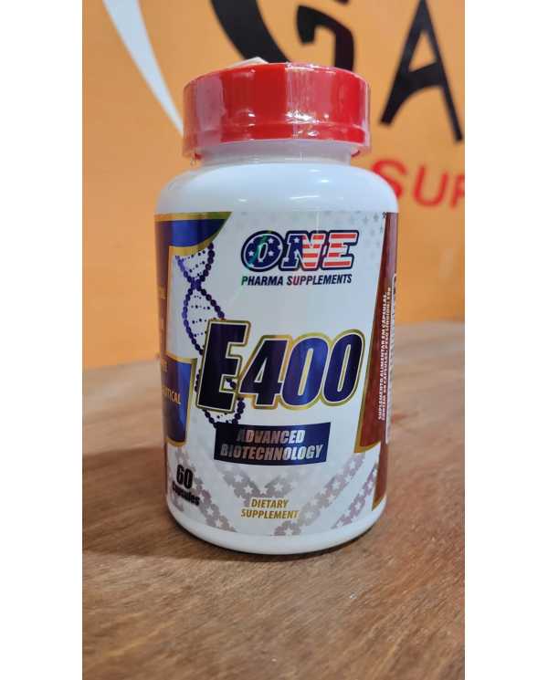 Vitamina E 400UI E400 ONE Pharma - 60 Cápsulas Antioxidante Alta Potência