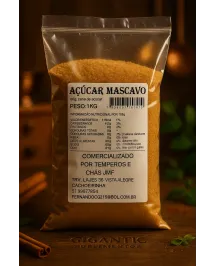 Açúcar Mascavo Natural 1kg JMF – Sem Glúten – Produto Alimentício de Cana-de-Açúcar