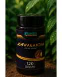Ashwagandha 7 Elementos 120 Cápsulas 500mg – Ginseng Indiano Suplemento Alimentar Natural