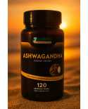 Ashwagandha 7 Elementos 120 Cápsulas 500mg – Ginseng Indiano Suplemento Alimentar Natural
