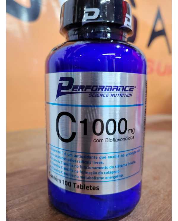 C1000mg 100 tabletes com Bioflavonoides (1000mg vitamina C por tablete) - Performance Nutrition