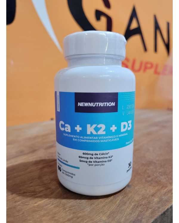 Cálcio + K2 + D3 60 cápsulas - Newnutrition