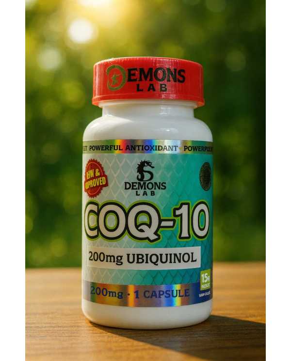 Coenzima Q10 Ubiquinol 200mg Demons Lab 30 Cápsulas Antioxidante Coenzima Q10 Ubiquinol 200mg Demons Lab 30 Cápsulas Antioxidante