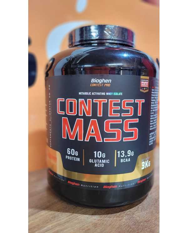 Bioghen Contest Mass 3kg Suplemento Hipercalórico 60g Proteína