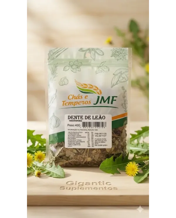 Chá de Dente de Leão 40g Natural Desidratado JMF Chás e Temperos