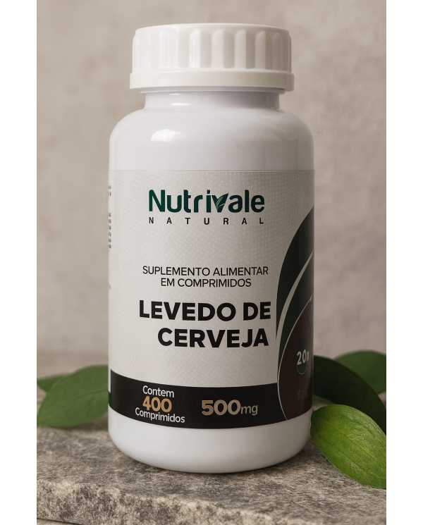 Levedo de Cerveja 500mg 400 comprimidos Nutrivale Natural