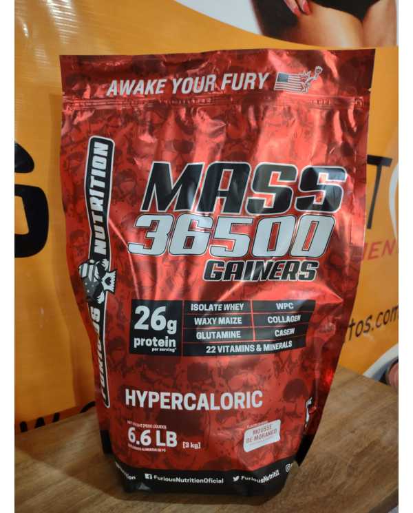 Mass 36500 Gainers 3kg Furious Nutrition