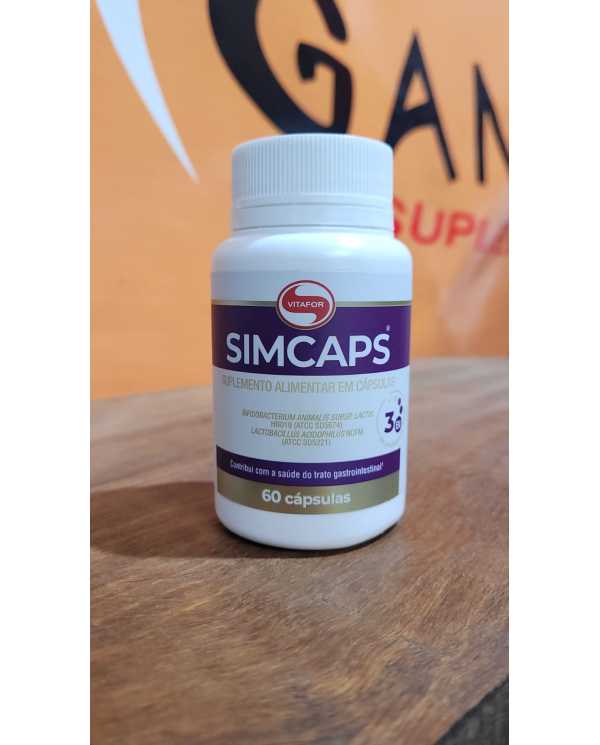 Simcaps Vitafor 60 Cápsulas – Suplemento com 3 Bilhões de Probióticos para Saúde Intestinal e Digestiva