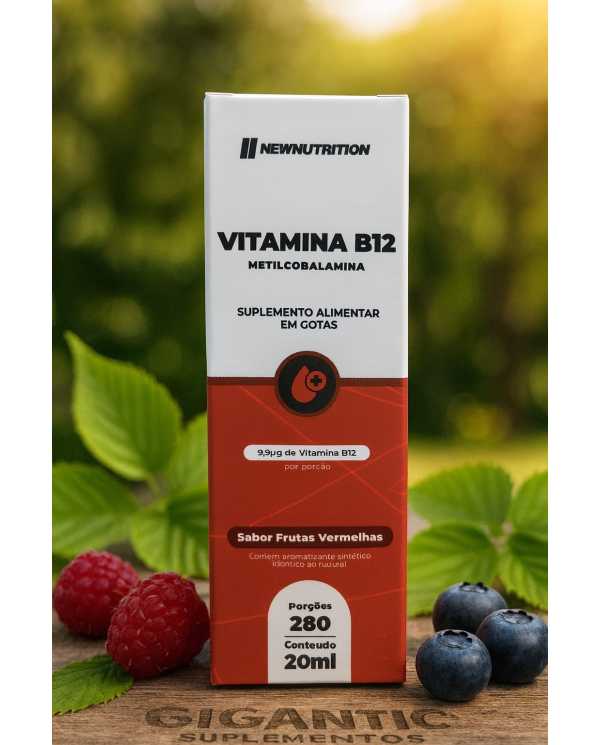 Vitamina B12 Metilcobalamina em Gotas 20ml - NewNutrition  Vitamina B12 Metilcobalamina em Gotas 20ml - NewNutrition