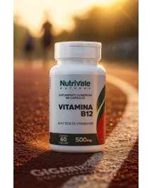 Vitamina B12 500mg 60 Cápsulas Nutrivale Natural – Suplemento Alimentar
