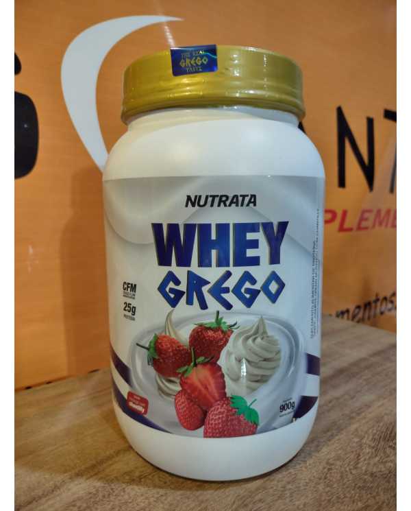 Whey Grego 900g Morango com Chantilly 