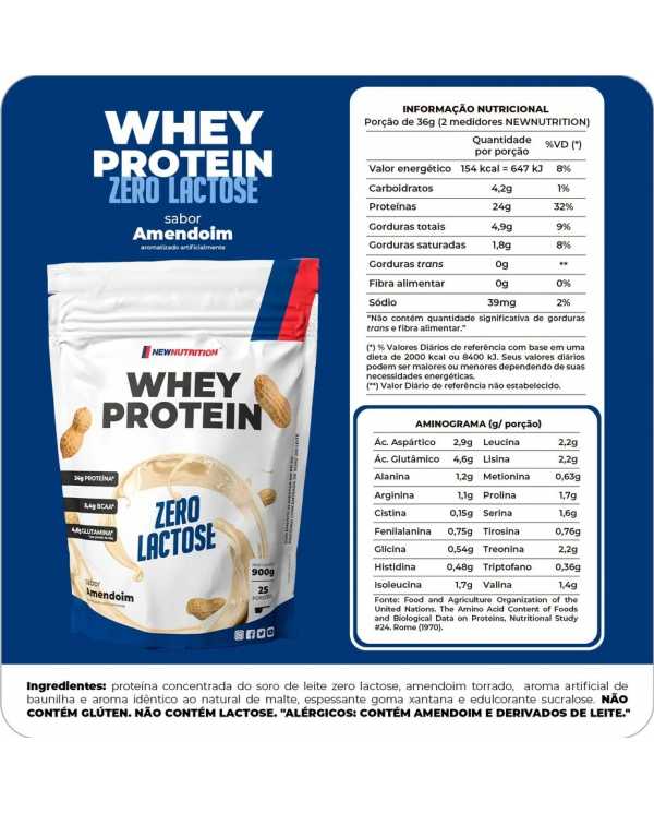 Whey Protein Zero Lactose 900g