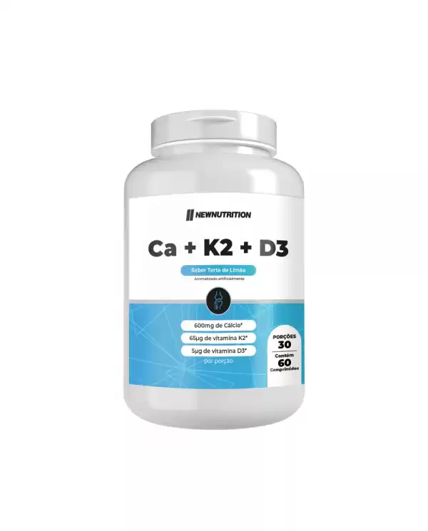 Cálcio + K2 + D3 60 cápsulas - Newnutrition
